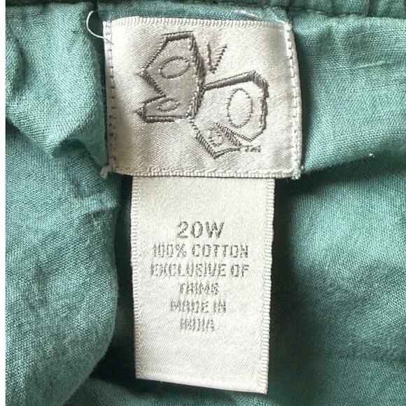 Fashion Bug size 20 W tiered maxi circle skirt Ombré teal green. Lined, zip side - Picture 5 of 7